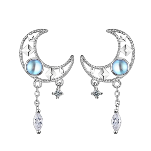 Cresent Moon Earrings - Picture 1 of 4